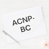 急性気にナース 楕円形シール (封筒)