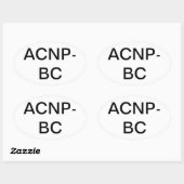 急性気にナース 楕円形シール (シート)