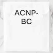 急性気にナース 楕円形シール (バッグ)