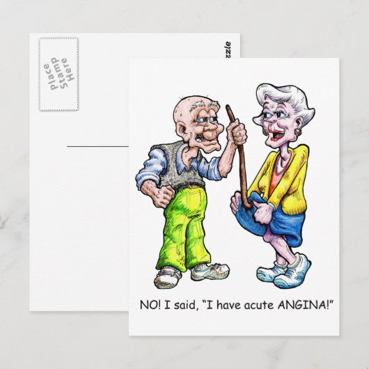 急性狭心症 ポストカード (正面/裏面)