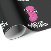 急性虫垂おもしろい体パーツPun Dark BG ラッピングペーパー (ロールコーナー)