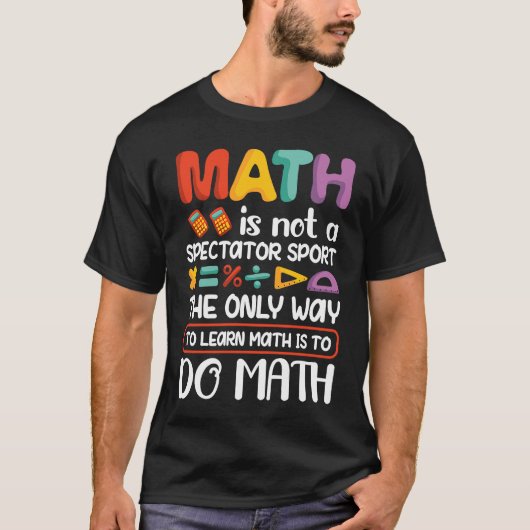 急性角数学先生かわいいギーク子供たち Tシャツ (正面)