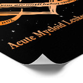 急性骨髄性白血病戦士の衣服オレンジ ポスター (角)