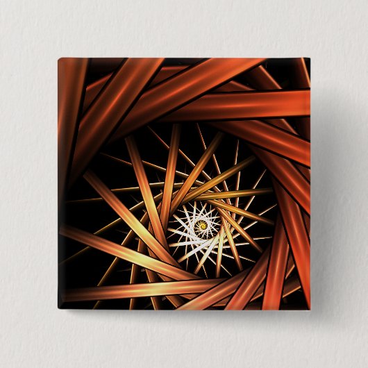 急流のフラクタル 缶バッジ (正面)