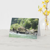 急流の滝 カード (黄色い花)