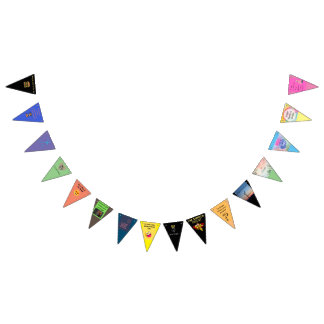 急独身のいで独身の強く バンティングフラッグ