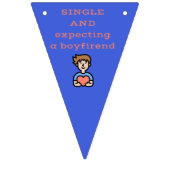 急独身のいで独身の強く バンティングフラッグ (第2の旗)