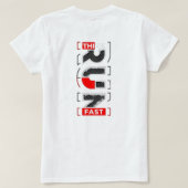 「急考えいで走速く」 Tシャツ (デザイン裏面)