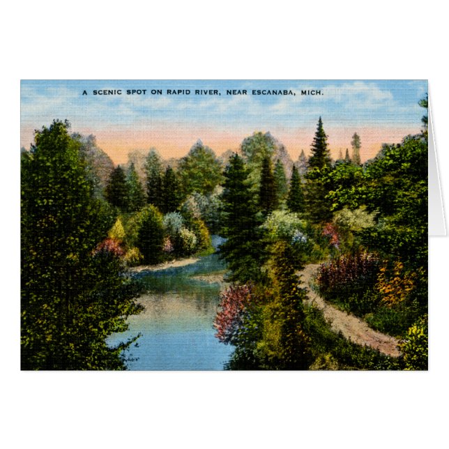 急速な川Escanaba、ミシガン州 (正面横)