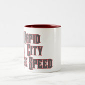 急速な都市ヴィンテージの速度-スカル踏鋤マグ ツートーンマグカップ (中央)