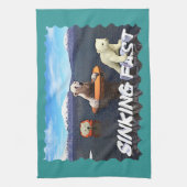 急速に沈下 キッチンタオル (縦)