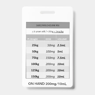 急速投与RE：スクシニルコリンRSI麻痺患者 バッジ