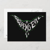 急降下する邪悪な生物のグラフィック ポストカード (正面/裏面)