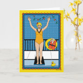 急降下In_B_Greeting カード (黄色い花)