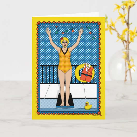 急降下In_B_Greeting カード (黄色い花)