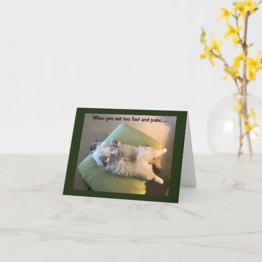 急食べ過ぎば カード (黄色い花)