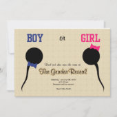 性おもしろい別開示パーティの招待状/発表 招待状 (正面)