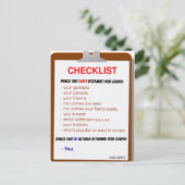 性のチェックリスト ポストカード (スタンド正面)