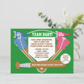 性はパーティの招待状の野球のスポーツを明らかにします 招待状 (スタンド正面)