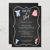 性はパーティの招待状を明らかにします 招待状 (正面/裏面)