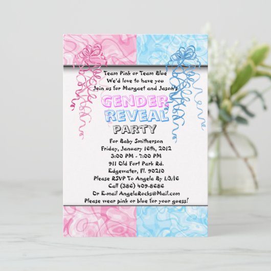 性はパーティの招待状を明らかにします 招待状 (スタンド正面)