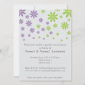 性はパーティーのデイジーの招待状を明らかにします 招待状 (裏面)