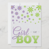 性はパーティーのデイジーの招待状を明らかにします 招待状 (正面)