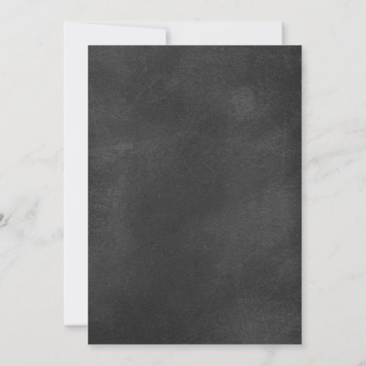 性はパーティーのベビーシャワーの招待状のチョークを明らかにします 招待状 (裏面)