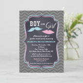 性はパーティーのベビーシャワー招待状を明らかにします 招待状 (スタンド正面)
