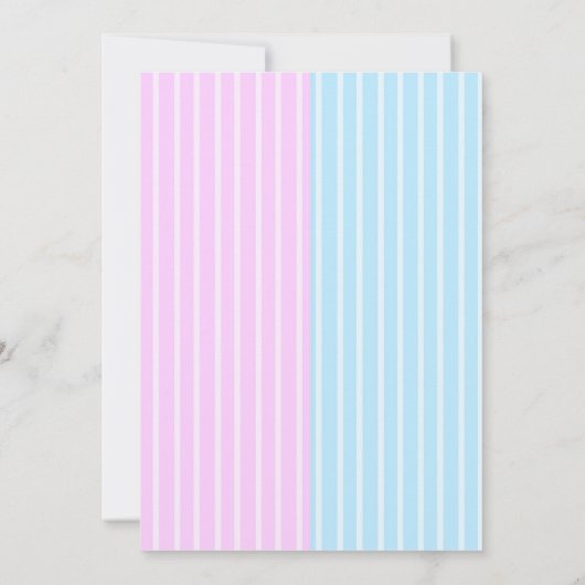 性はパーティーのベビーシャワー招待状を明らかにします 招待状 (裏面)