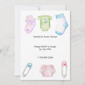 性はパーティーを明らかにします 招待状 (裏面)