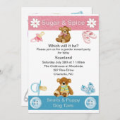 性はパーティーを明らかにします 招待状 (正面/裏面)