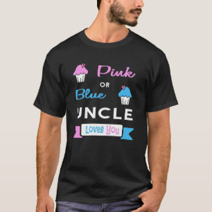 性はピンクか青い叔父さんを明らかにしますLoves Tシャツ
