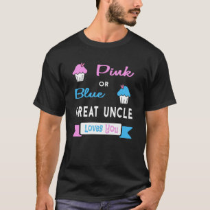 性はピンクを明らかにしますまたは青い大叔父は愛します Tシャツ