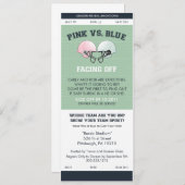 性はフットボールのチケットのベビーシャワーInvitatiを明らかにします 招待状 (正面/裏面)