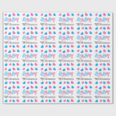 性はベビーシャワーのハートのコレクションA09を明らかにします ラッピングペーパー (フラット)