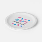 性はベビーシャワーのハートのコレクションA16を明らかにします ペーパープレート (アングル)