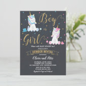 性はユニコーンの男の子を明らかにしますまたは女の子の性は明らかにします 招待状 (スタンド正面)