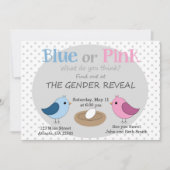 性は巣のパーティの招待状の鳥を明らかにします 招待状 (正面)