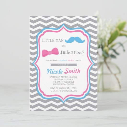 性は招待状/性を明らかにします招待を明らかにします 招待状 (スタンド正面)