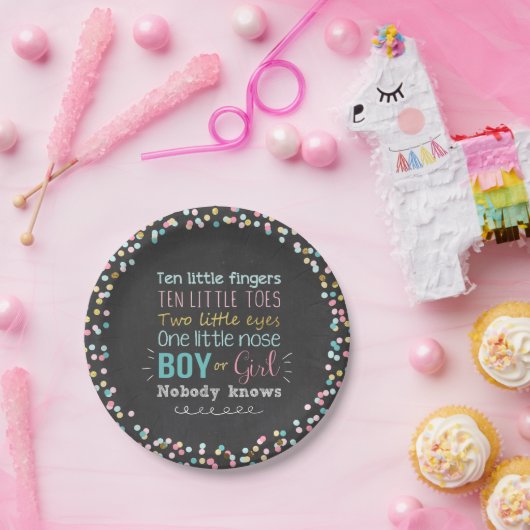 性は紙皿男の子か女の子の紙吹雪を明らかにします ペーパープレート (パーティー)