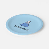 性は青い性を明らかにします科学のビーカーを明らかにします ペーパープレート (アングル)