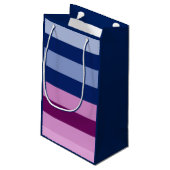 性は"男の子または女の子"のピンクおよび青いギフトバッグを明らかにします スモールペーパーバッグ (裏面アングル)