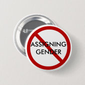 性を割り当てることを止めて下さい 缶バッジ (正面&裏面)