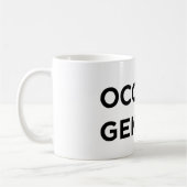 性を占めて下さい コーヒーマグカップ (左)