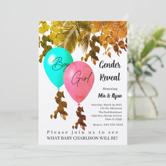 性エレガントモダン別の表示招待状 招待状 (スタンド正面)