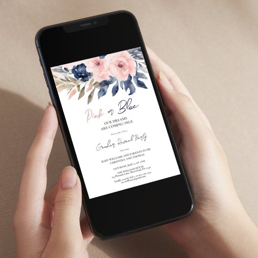 性エレガント別表示 招待状