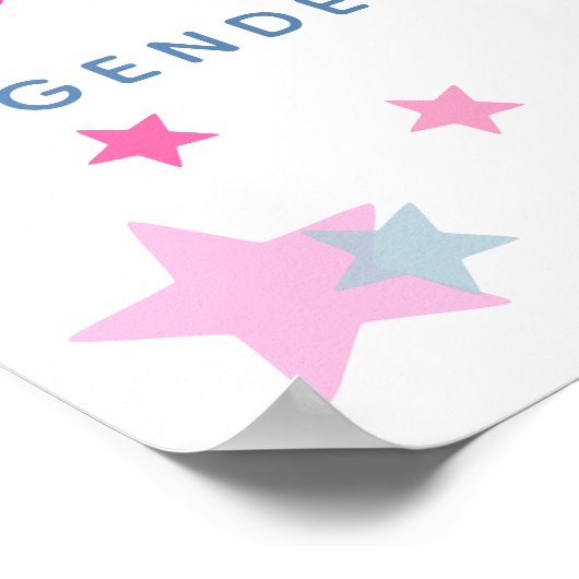 性カスタマイズの明けパーティーのサイン男の子または女の子 ポスター (角)