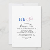 性シンプル別表示のミニマルな男性または彼女 招待状 (正面)