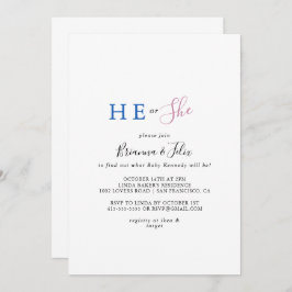 性シンプル別表示のミニマルな男性または彼女 招待状